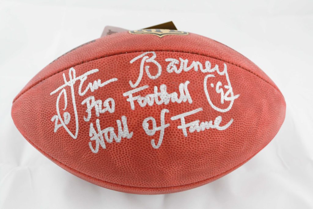 Lem Barney Authentic NFL Football - Mississippi Sports Hall of Fame