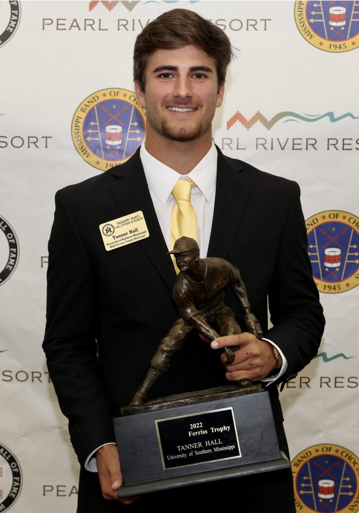 Southern Miss Pitcher Tanner Hall awarded the 2022 Ferriss Trophy